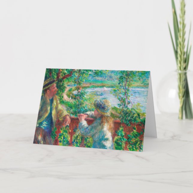 Carte Près du lac par Renoir Impressionist Painting (Devant)