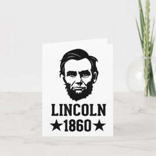 Carte Président Abraham Lincoln 1860 - Abe - Silhouette