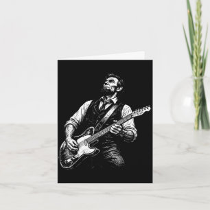 Carte Président Abraham Lincoln jouant de la guitare abe