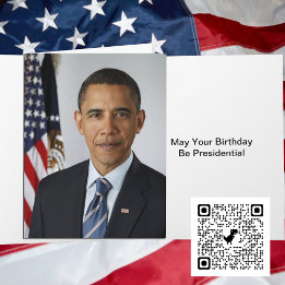 Carte Président Barack Obama 1er mandat Portrait Anniver