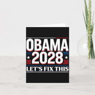 Carte Président Barack Obama 2028 Rtrait Patriotique Dém