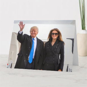 Carte Président et première Madame Trump