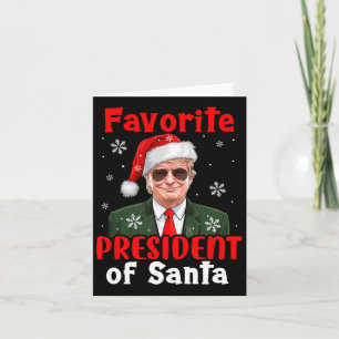Carte Président Préféré De Père Noël Xmas Trump Fier Won