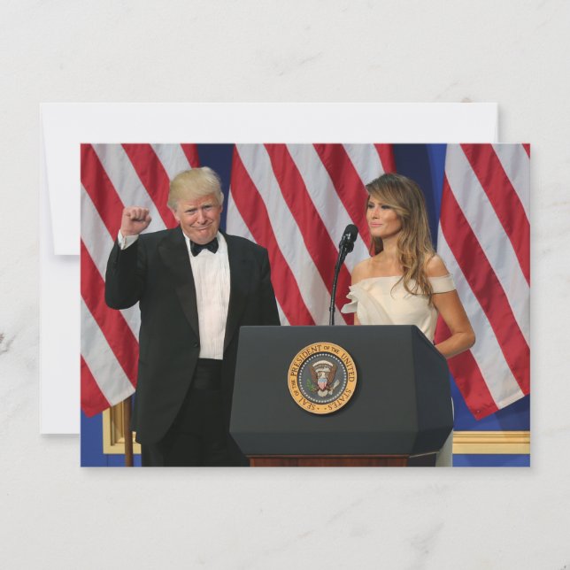 Carte Présidente Et Première Dame Trump À L'Inauguration (Devant)