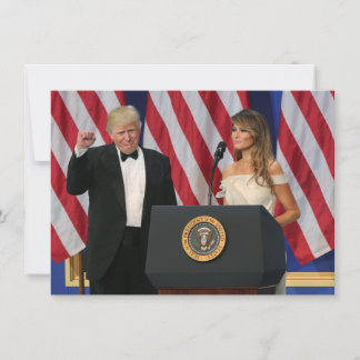 Carte Présidente Et Première Dame Trump À L'Inauguration
