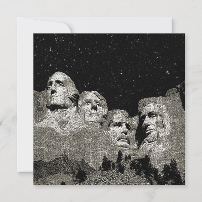 Carte Présidents américains du mont Rushmore,   (Devant)