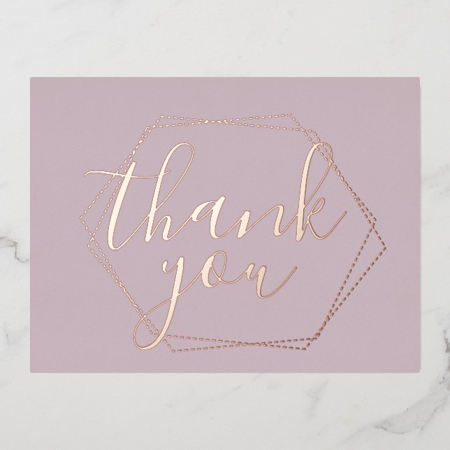 Carte Pressée Merci cadre rose (Recto)