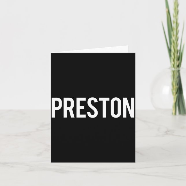 Carte Preston - Cool New Funny Name Fan Gift Tee  (Devant)