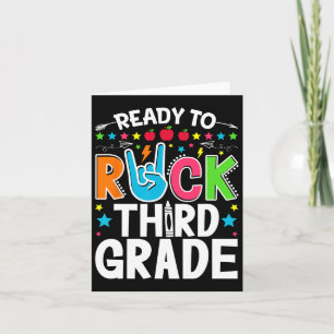 Carte Prêt À Rocher Troisième Grade Funny Premier Jour R
