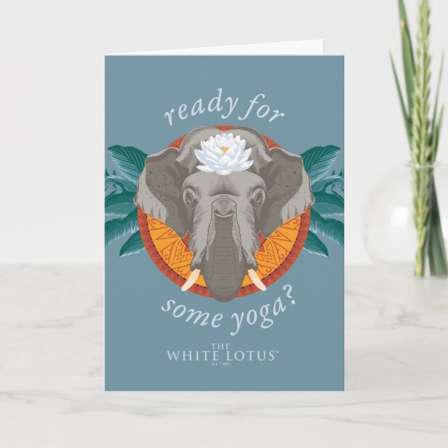 Carte Prêt pour le Yoga ? - Le Lotus Blanc (Devant)