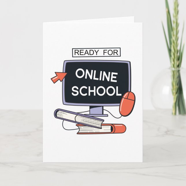 Carte Prêt pour l'école en ligne (Devant)