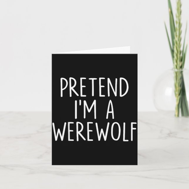 Carte Pretend I'm A Werewolf Halloween Couples Costume M (Devant)