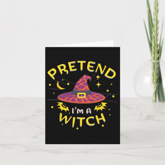 Carte Prétendre que je suis un costume d'Halloween fantô (Devant)