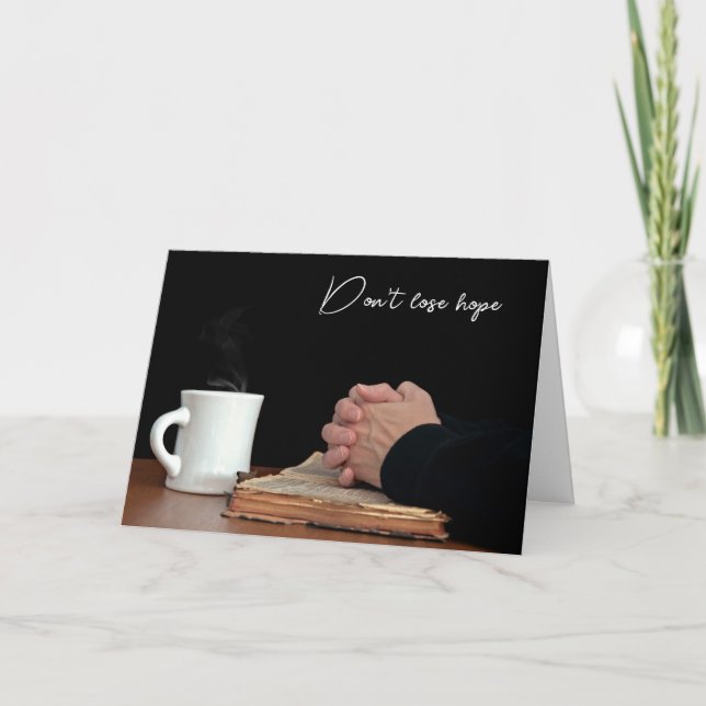 Carte Prêter Main Sur La Vieille Bible (Devant)