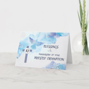 Carte Prêtre 10ème anniversaire de l'Ordination Bénédict