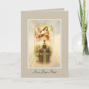 Carte Prêtre catholique Paroles d'encouragement