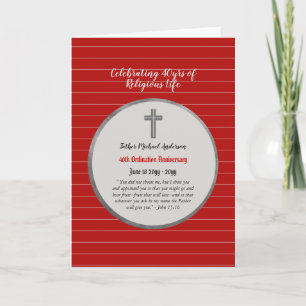 Carte Prêtre d'Ordination du 40e anniversaire - N'IMPORT
