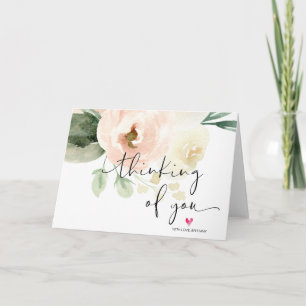 Carte Pretty Floral Pensée de toi Sympathie Je te Manque