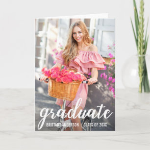 Carte Pretty Graduation moderne Pold Photo Pold