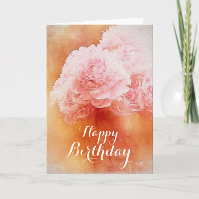 Carte Pretty Rose Joyeux Anniversaire (Devant)
