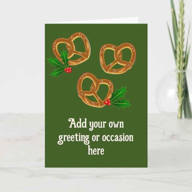 Carte Pretzels de vacances - Cuisine personnalisée Thème (Devant)