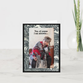 Carte Preuve humoristique Je suis athlétique