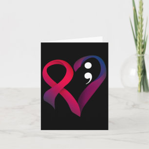 Carte Prévention du suicide Coeur Semicolon Santé mental