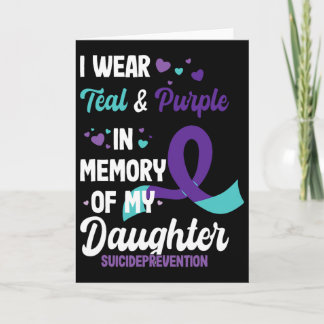 Carte Prévention du suicide en mémoire de ma fille