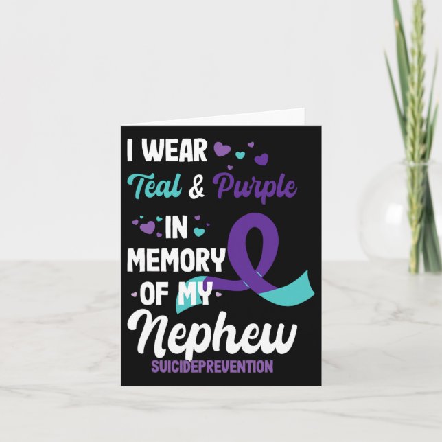 Carte Prévention du suicide en mémoire de mon neveu  (Devant)