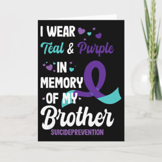 Carte Prévention du suicide en mémoire d'un frère 