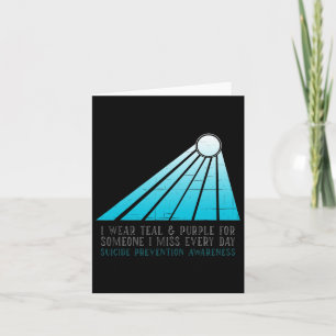 Carte Prévention Du Suicide Je Porte Turquoise Et Violet
