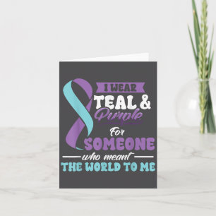 Carte Prévention du suicide Portez le turquoise Violet Q