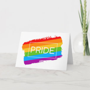 Carte Pride Brushstroke Rainbow