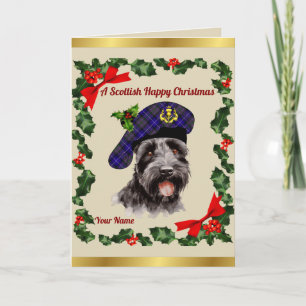 Carte Pride Scotland Scottie Chien Noël personnalisé