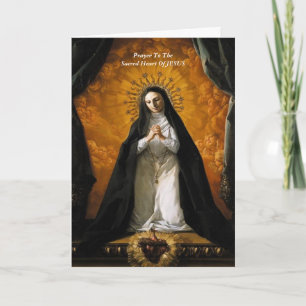 Carte Prière au coeur sacré de JÉSUS