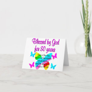 CARTE PRIÈRE DE 80E ANNIVERSAIRE