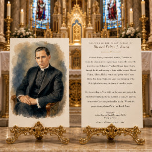 Carte Prière de canonisation de Fulton Sheen 