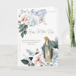 Carte Prière de la Fête des mères florales religieuses