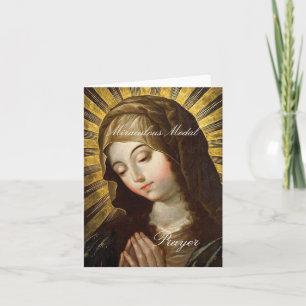 Carte Prière de médaille miraculeuse