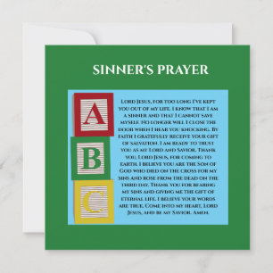 CARTE PRIÈRE DES SINNERS