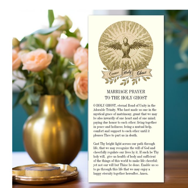 Carte Prière du mariage catholique au Saint-Esprit (Créateur téléchargé)