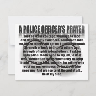 CARTE PRIÈRE D'UN POLICIER