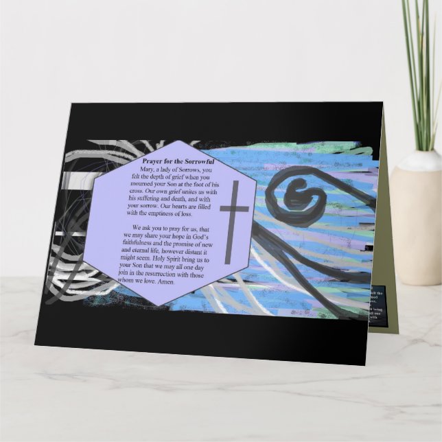Carte Prière pour le douleureux (Devant)