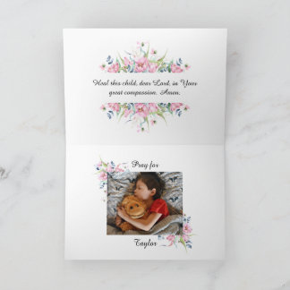 Carte Prière pour les enfants atteints de cancer