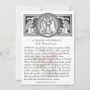 Carte Prière pour les prêtres catholiques Jésus avec les