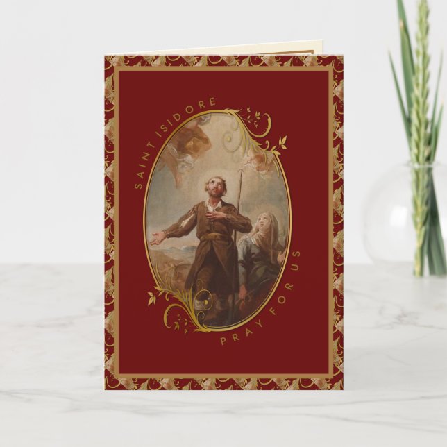 Carte Prière religieuse des ouvriers agricoles de St. Is (Devant)