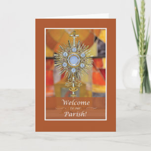 Carte Priest Bienvenue à la Monstrance paroissiale Gold 