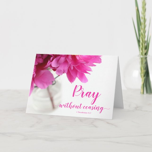 Carte Priez sans cesser 1 Thessaloniciens 5:17 Peine (Devant)