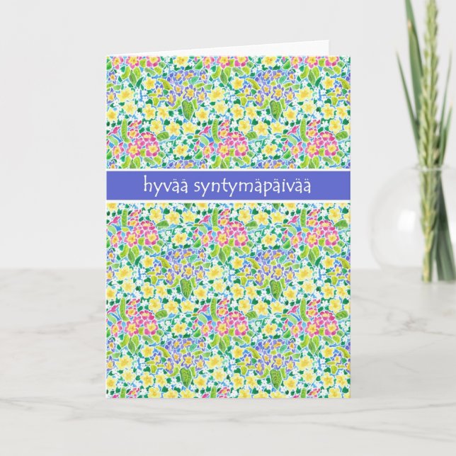 Carte Primroses Birthday (Devant)