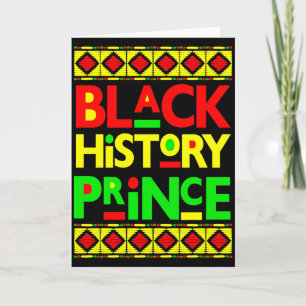 Carte Prince de l'histoire des Noirs Mélanine Garçon Fil